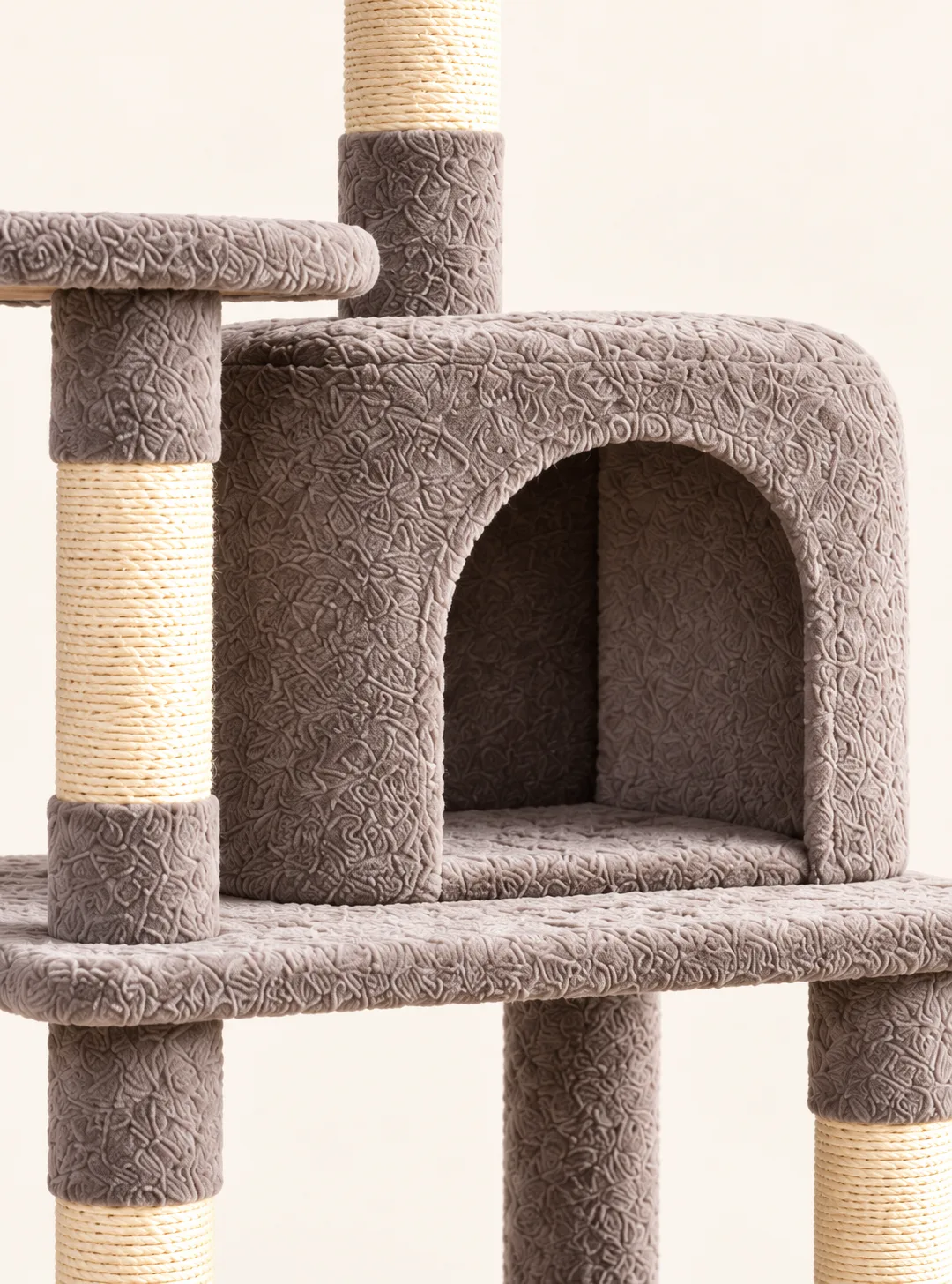 Arched cat house detail