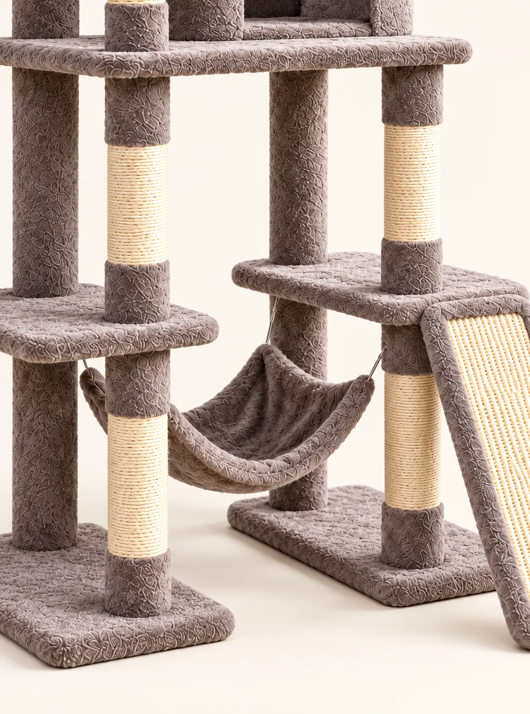 Hammock, posts and sisal ramp detail
