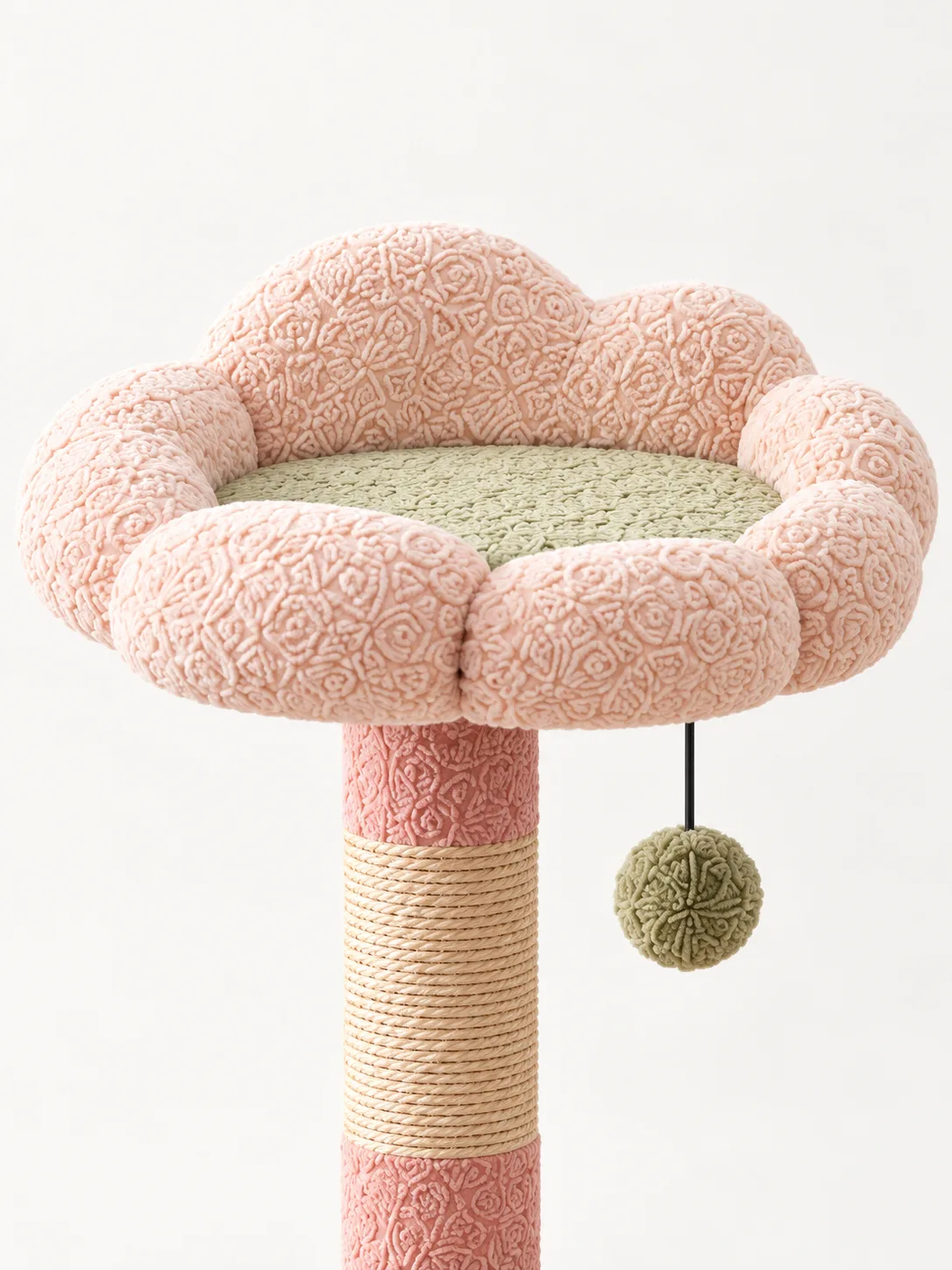 Cloud-shaped bed and hanging ball detail