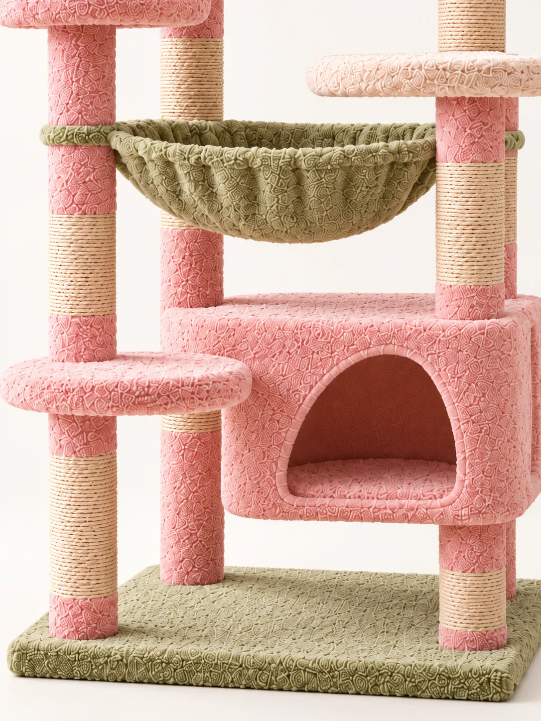 Square house, hammock and base detail
