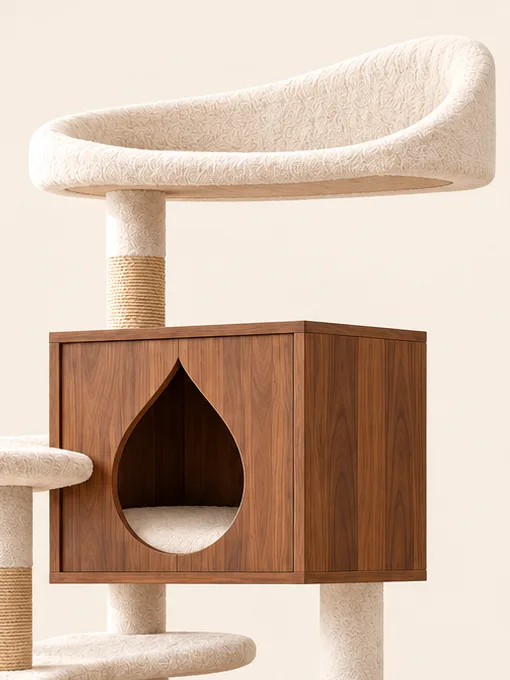Top bed and the teardrop-opening house