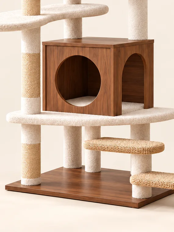 Round-window house and base steps