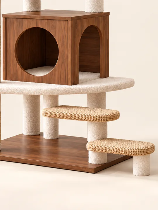 Woven-top steps and base board